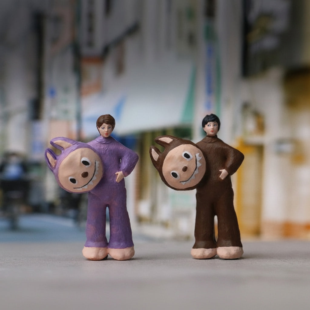 Twin Mascots Off-Duty